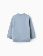 Sweat-shirt en coton avec poche kangourou pour garçon, bleu – Image 2