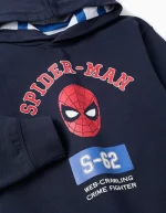 Sweat-shirt en coton à capuche pour garçon « Spider-Man », bleu foncé – Image 3