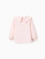 T-shirt rose à col maxi et volants pour filles – Image 2