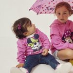 Brushed Sweatshirt 100% Cotton for Baby Girls 'Minnie', Pink