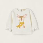 SWEATSHIRT PLUSH, WHITE, 0/1M