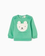 SWEAT FLEECE, GREEN, 6/9M