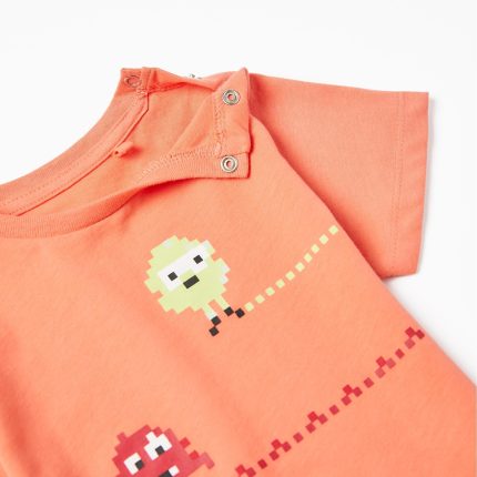 Cotton T-shirt for Baby Boys 'Gaming', Orange