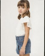 DENIM SHORT, LIGHT BLUE, 3/4