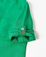 SHIRT LS LINEN, GREEN – Image 4