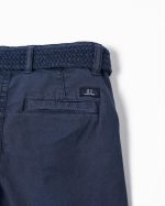 SHORTS MIDI DOBBY, DARK BLUE – Image 4