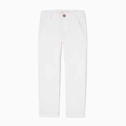 PANTS, WHITE, 3/4
