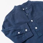 SHIRT LS DOBBY, DARK BLUE