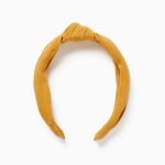 Fabric Alice Band with Knot for Girls, Yellow