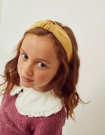 Suedette Alice Band with Knot for Girls, Camel