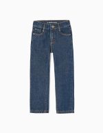 Jean Garçon en Coton 'Straight Fit' Bleu Foncé