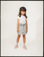 SKIRT DENIM, GREY, 3/4