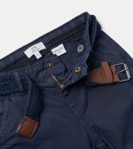 SHORTS MIDI DOBBY, DARK BLUE – Image 3