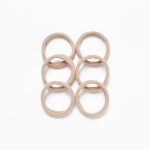 Lot de 6 élastiques à cheveux pour bébés et filles, dorés