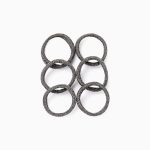 Lot de 6 élastiques à cheveux pour bébé et fille, noir/doré