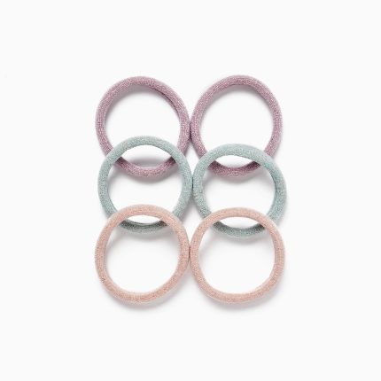Lot de 6 élastiques à cheveux pour bébés et filles, multicolores