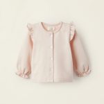 Veste à volants pour nouveau-né Filles, Rose