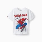 T-Shirt en Coton Garçon 'Spider-Man', Blanc