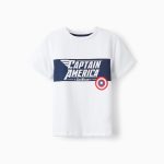 T-shirt en coton garçon 'Captain America - Sam Wilson', blanc