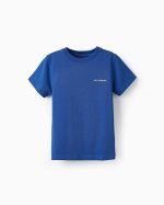 T-Shirt en Coton Garçon 'Salt Marshes', Bleu Foncé