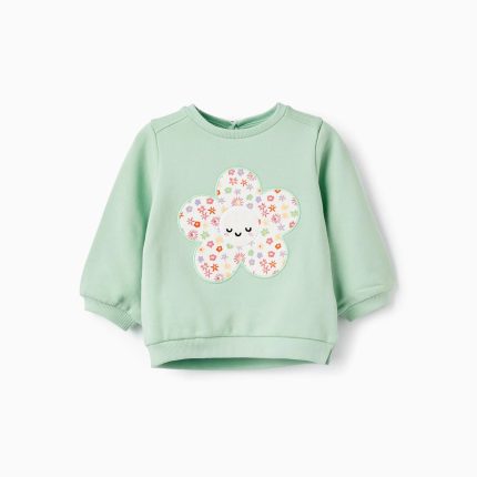 Coton coton pour la fleur de bébé filles, vert
