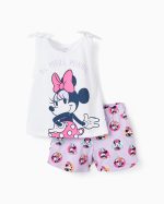 Haut + Short Fille 'Minnie', Blanc/Lilas