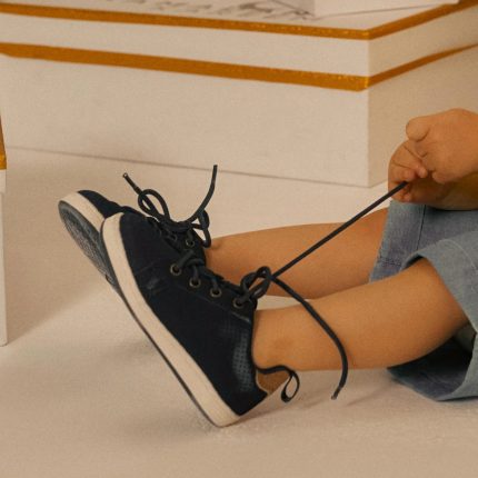 Chaussures de pont en suite pour le petit garçon «Zy 1996», bleu foncé