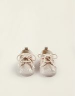 Chaussures en tissu et en cuir pour garçons nouveau-nés, gris clair