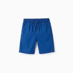 Short en popeline garçon, bleu foncé