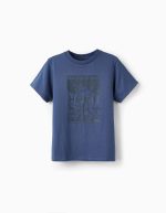 T-shirt en coton pour la nature des garçons est notre maison ', bleu foncé