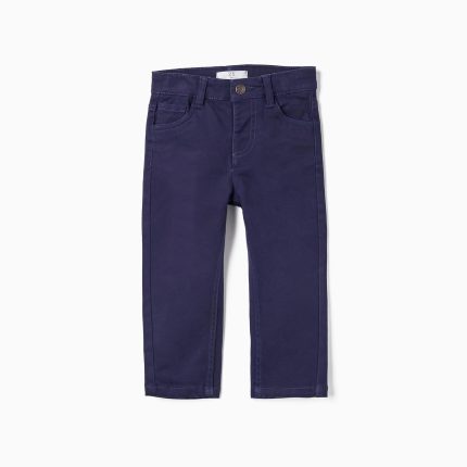 PANTALON TWILL, BLEU FONCÉ
