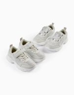 Des baskets avec des étincelles pour les filles «Superlight», gris