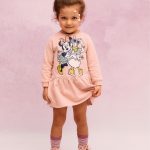 Robe de coton pour les petites filles 'Minnie & Daisy', rose clair