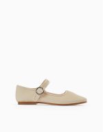 Ballerina Flats pour filles, beige