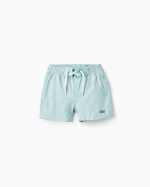 Short de bain rayé bébé garçon, vert/blanc
