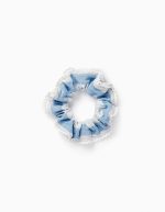 Élastique à rayures et en dentelle pour bébé et fille, bleu