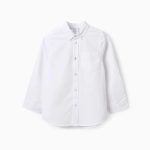 Chemise en coton pour garçon blanc
