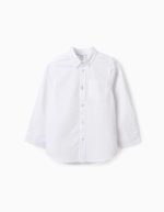 Chemise en coton pour garçon blanc
