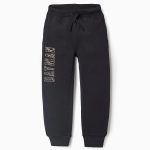 Pantalon de jogging en coton polaire garçon 'Batman', noir