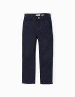 PANTALON CHINO TWILL, BLEU FONCÉ