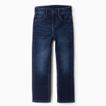 PANTALON DENIM SLIM, BLEU FONCÉ