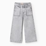 Pantalon Fille 'Wide Leg', Gris