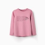 T-shirt à manches longues pour fille 'NY Pizza', rose