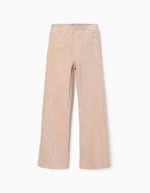 Jegging évasé en velours côtelé pour fille, beige