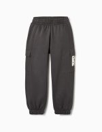 Pantalon de jogging avec poches cargo pour fille, gris