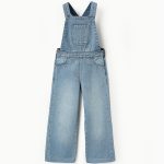 Salopette en jean fille bleu