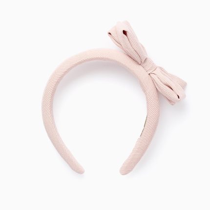 Bandeau rembourré avec nœud pour bébé et fille, rose