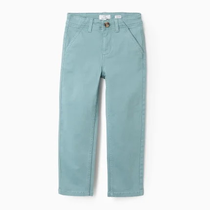 PANTALON CHINO TWILL, BLEU CLAIR