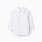 CHEMISE ML DOBBY CO, BLANC
