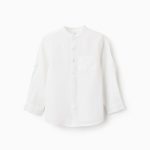 CHEMISE ML LIN, BLANC